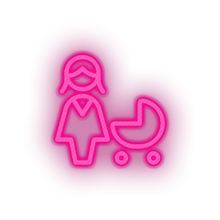 Charger l'image dans la galerie, pink infant family children child trolley kid baby stroller led neon factory