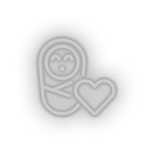 Charger l'image dans la galerie, white infant family children newborn heart child kid baby led neon factory