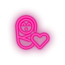 Charger l'image dans la galerie, infant family children newborn heart child kid baby Neon led factory