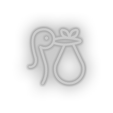 Charger l'image dans la galerie, white infant family stork children child kid baby deilver led neon factory