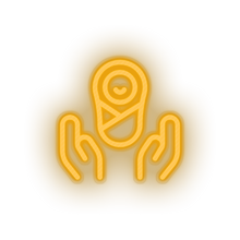 Charger l'image dans la galerie, warm_white infant hold family children newborn child hands kid baby led neon factory
