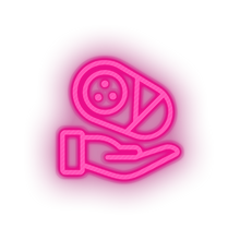 Charger l'image dans la galerie, pink infant hold family children newborn hand child kid baby led neon factory