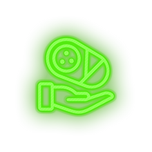 Charger l'image dans la galerie, green infant hold family children newborn hand child kid baby led neon factory