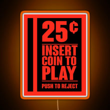 Charger l'image dans la galerie, Insert Coin RGB neon sign orange