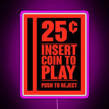 Charger l'image dans la galerie, Insert Coin RGB neon sign  pink