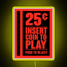 Charger l'image dans la galerie, Insert Coin RGB neon sign yellow