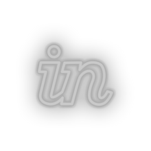 Charger l'image dans la galerie, white invision social network brand logo led neon factory