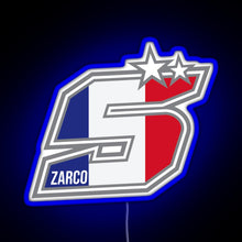 Charger l'image dans la galerie, Johann Zarco Number 5 RGB neon sign blue