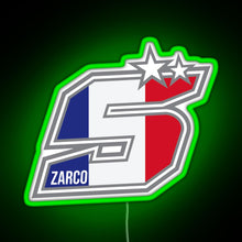 Charger l'image dans la galerie, Johann Zarco Number 5 RGB neon sign green