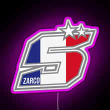 Charger l'image dans la galerie, Johann Zarco Number 5 RGB neon sign  pink