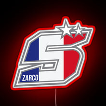 Charger l'image dans la galerie, Johann Zarco Number 5 RGB neon sign red