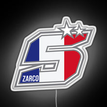 Charger l'image dans la galerie, Johann Zarco Number 5 RGB neon sign white