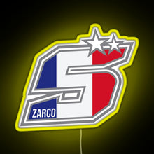 Charger l'image dans la galerie, Johann Zarco Number 5 RGB neon sign yellow