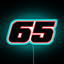 Charger l'image dans la galerie, Jonathan Rea Race Number 65 RGB neon sign lightblue