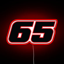 Charger l'image dans la galerie, Jonathan Rea Race Number 65 RGB neon sign red