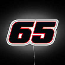 Charger l'image dans la galerie, Jonathan Rea Race Number 65 RGB neon sign white