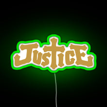 Charger l'image dans la galerie, Justice electro music logo RGB neon sign green