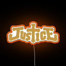 Charger l'image dans la galerie, Justice electro music logo RGB neon sign orange