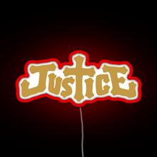 Charger l'image dans la galerie, Justice electro music logo RGB neon sign red