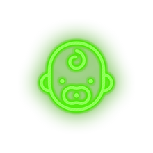 Charger l'image dans la galerie, green kid infant pacifier baby child children family led neon factory