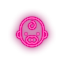 Charger l'image dans la galerie, pink kid infant pacifier baby child children family led neon factory