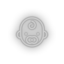 Charger l'image dans la galerie, white kid infant pacifier baby child children family led neon factory
