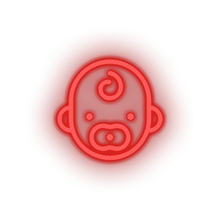 Charger l'image dans la galerie, red kid infant pacifier baby child children family led neon factory