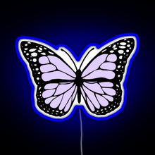 Charger l'image dans la galerie, lavender butterfly RGB neon sign blue
