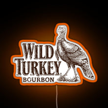 Charger l'image dans la galerie, Lawrenceburg Wild Turkey Bourbon RGB neon sign orange