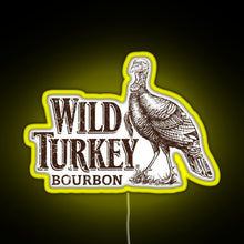 Charger l'image dans la galerie, Lawrenceburg Wild Turkey Bourbon RGB neon sign yellow