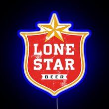 Charger l'image dans la galerie, Lone Star RGB neon sign blue