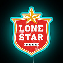 Charger l'image dans la galerie, Lone Star RGB neon sign lightblue