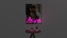 Charger l'image dans la galerie, Printed canvas with neon sign
