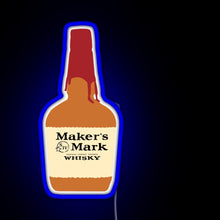 Charger l'image dans la galerie, Maker s Mark Bourbon RGB neon sign blue