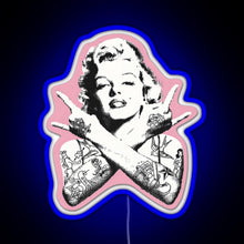 Charger l'image dans la galerie, Marilyn Monroe RGB neon sign blue