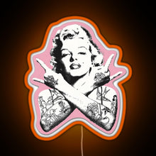 Charger l'image dans la galerie, Marilyn Monroe RGB neon sign orange