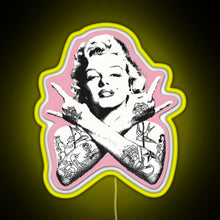 Charger l'image dans la galerie, Marilyn Monroe RGB neon sign yellow