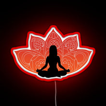 Charger l'image dans la galerie, Meditating in a Lotus Pose RGB neon sign red