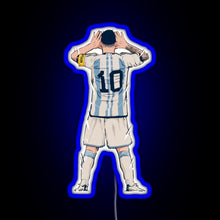 Charger l'image dans la galerie, Messi vs Netherlands World Cup Qatar 2022 RGB neon sign blue