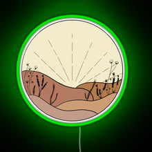 Charger l'image dans la galerie, Minimal Sunset with Wildflowers RGB neon sign green