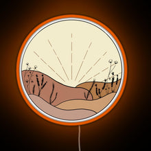 Charger l'image dans la galerie, Minimal Sunset with Wildflowers RGB neon sign orange