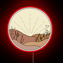 Charger l'image dans la galerie, Minimal Sunset with Wildflowers RGB neon sign red
