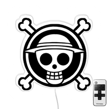 Charger l'image dans la galerie, black and white one piece poster neon wall sign