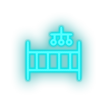 Charger l'image dans la galerie, ice_blue mobile crib family children cot care child kid baby led neon factory