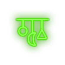 Charger l'image dans la galerie, green mobile family children cot care child kid baby led neon factory