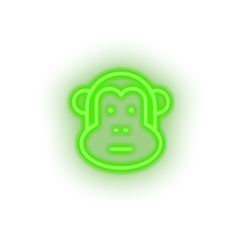 Charger l'image dans la galerie, green monkey led animal ape cartoon fauna herbivore monkey zoo neon factory