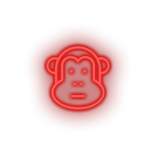 Charger l'image dans la galerie, red monkey led animal ape cartoon fauna herbivore monkey zoo neon factory