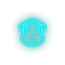 Charger l'image dans la galerie, ice_blue monkey led animal ape cartoon fauna herbivore monkey zoo neon factory