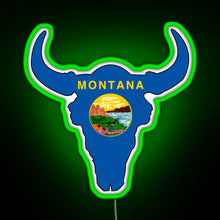Charger l'image dans la galerie, Montana Bison RGB neon sign green