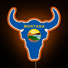 Charger l'image dans la galerie, Montana Bison RGB neon sign orange